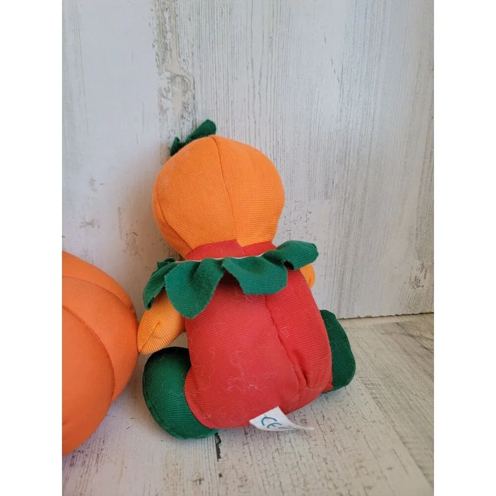 Vintage plush Halloween‎ jack o'lantern man set Unique home decor